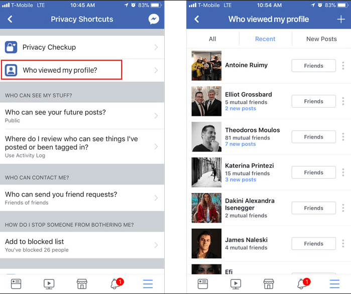كيف تعرف من زار بروفايلك على الفيس بوك من الهاتف (2021)